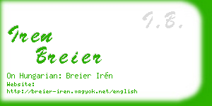 iren breier business card